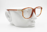 Emilio Pucci EP 405 126 acetate eyeglasses frame wooden effect acetate, squared eyewear, New Old Stock 80s