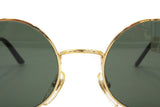 Round sunglasses round pantos STING by AK mod. 51, golden metal frame with STING writtens on arms, Deadstock 1990s