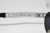 LES COPAINS vintage oval full rimmed sunglasses, cool round brilliant silver architectural arms made in Italy, NOS 1980s
