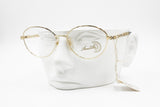 Simonetta Ravizza by Annabella rare eyeglasses frame 1980s, Oval large rims golden color, New Old Stock 1980s
