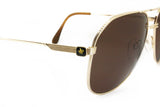 Luxury and Rare Aviator sunglasses John Player Special mod. JPS 210 golden plated 22K // 80s mens sunglasses brown lenses , New Old stock