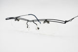 Modern design flat top rimless frame ocean blue & silver // Uncommon and hype eyewear full lightweight metal // vintage circa 1980s