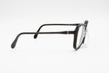 Vintage Luxottica eyeglasses frame // Black & glittered stoned arms // Pale golden details // New Old Stock