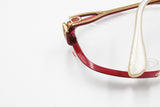 Fendi by Lozza mod. FV 35 red striped and gold eyeglasses frame, squared fendi vintage shades, Deadstock 1980s