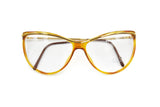SAPHIRA mod. 4176 woman half lunettes mask glasses // Lightweight acetate glasses caramel tones // New Old Stock 1980s