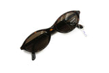 POLICE sunglasses oval, Darken dappled acetate and metal insert on arm // Deadstock sunglasses 1980s