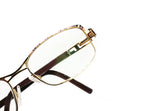 Vintage CAZAL womens eyewear // , gold & brown glittered top , vintage 80s frame