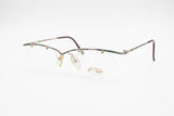 Flair Titan Nickel free Jet Set 699 Eyeglasses frame sunglasses frame, Violet colorfull half rimmed, New Old Stock