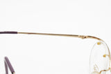 Flair Titan Nickel free Jet Set 699 Eyeglasses frame sunglasses frame, Violet colorfull half rimmed, New Old Stock