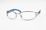 Le Club Actif sporty sunglasses frame silver & transparent blue, Wrapping sunglasses frame, New Old Stock