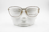 Viennaline Deluxe 1477 20k Golden plated, squared eyeglasses full chiseled embellished front & arms, New Old Stock 1970s