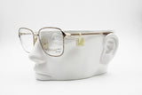 Viennaline Deluxe 1477 20k Golden plated, squared eyeglasses full chiseled embellished front & arms, New Old Stock 1970s