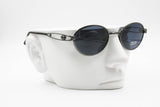 Nazareno Gabrielli vintage sunglasses oval blue lenses, Gunmetal frame, New Old Stock