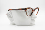 Missoni M 224 Vintage 80s cat eye eyeglasses thick accentuated eyebrows, brown wooden effect, New Old Stock 1980s