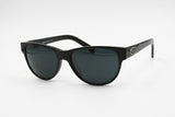 Marilyn by Sam Shaw MM 02024 wayfarer vintage sunglasses black, deep blue lenses, New Old Stock