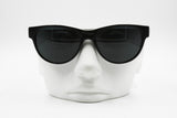 Marilyn by Sam Shaw MM 02024 wayfarer vintage sunglasses black, deep blue lenses, New Old Stock