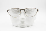Silhouette M 6135/80 ovaloid oval cat eye frame eyewear, pale golden metal & gunmetal matt, New Old Stock 1980s