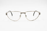 Silhouette M 6135/80 ovaloid oval cat eye frame eyewear, pale golden metal & gunmetal matt, New Old Stock 1980s