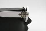 Florence Vogue VO 2132-S round white sunglasses 90s, metal designer end pieces, New Old Stock