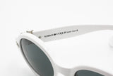 Florence Vogue VO 2132-S round white sunglasses 90s, metal designer end pieces, New Old Stock