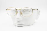 Gianfranco Ferrè GFF 151 rectangular golden silver eyeglass frame, made in Italy 80s, New Old Stock