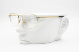 Gianfranco Ferrè GFF 151 rectangular golden silver eyeglass frame, made in Italy 80s, New Old Stock