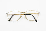 Gianfranco Ferrè GFF 151 rectangular golden silver eyeglass frame, made in Italy 80s, New Old Stock