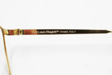 Laura Biagiotti mod. V 90 shiny gold & design pattern , Flat top unisex eyewear, Hype and colorfull