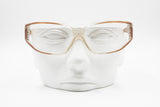 Richard 023 R20 rare luxury cat eye wide frame eyeglasses strass adorned, pale bronze acetate, New Old Stock 1970s