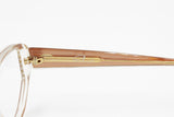 Richard 023 R20 rare luxury cat eye wide frame eyeglasses strass adorned, pale bronze acetate, New Old Stock 1970s