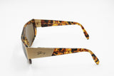Genny 136 S Vintage hype sunglasses mask dappled & Golden big lugs, New Old Stock 1980s