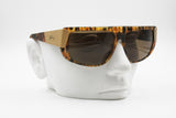 Genny 136 S Vintage hype sunglasses mask dappled & Golden big lugs, New Old Stock 1980s