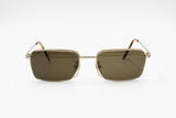 Vintage squared sunglasses man Winchester mod. Running, Golden frame brown lenses, New Old Stock 1980s
