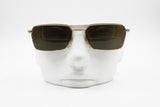 Vintage squared sunglasses man Winchester mod. Running, Golden frame brown lenses, New Old Stock 1980s