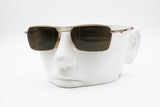 Vintage squared sunglasses man Winchester mod. Running, Golden frame brown lenses, New Old Stock 1980s