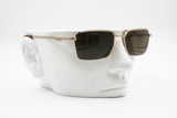 Vintage squared sunglasses man Winchester mod. Running, Golden frame brown lenses, New Old Stock 1980s