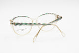 Jean Louis Scherrer Paris made in France, Cat eye eyeglass frame rainbow green violet, New Old Stock