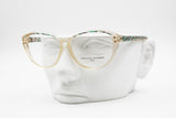 Jean Louis Scherrer Paris made in France, Cat eye eyeglass frame rainbow green violet, New Old Stock