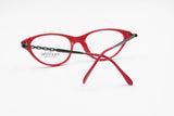 Valentino Les Lunettes V203 233 red cat eye women eyeglass frame, Twisted gunmetal arms, New Old Stock