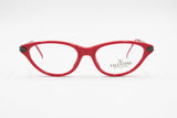 Valentino Les Lunettes V203 233 red cat eye women eyeglass frame, Twisted gunmetal arms, New Old Stock