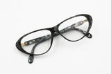 Valentino Garavani vintage 80s cat eye eyeglass frame marbled effect, women valentino glasses, New Old Stock