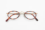 Blue Bay, classy unique eyewear teacher style in dark palisander and golden metal, New Old Stock 80s