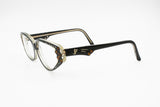 Vintage Cat eye black with strass eyeglasses frame eyewear, piece of art Hand made France, New Old Stock 1960s