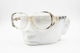 Designer Paul Richet eyewear glasses frame zebra white & black acetate, modern design, Vintage 1970