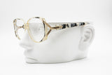Designer Paul Richet eyewear glasses frame zebra white & black acetate, modern design, Vintage 1970