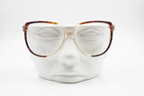 Deadstock 60s eyewear frame brown animalier and clear Gerald Dalfre by Gipierre, Old italian eyeglasses, New Old Stock