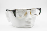 L'AMY made in France Elite Madame eyeglasses frame 50s style deco' leaf and pave' strass pattern, unique rare, New Old Stock