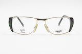L'AMY made in France Elite Madame eyeglasses frame 50s style deco' leaf and pave' strass pattern, unique rare, New Old Stock