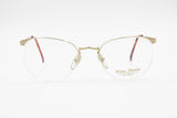 Beau Monde mod. Beaufort eyeglasses frame rimless made in Japan, golden chiseled rimless, New Old Stock 80s