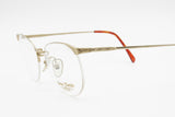Beau Monde mod. Beaufort eyeglasses frame rimless made in Japan, golden chiseled rimless, New Old Stock 80s